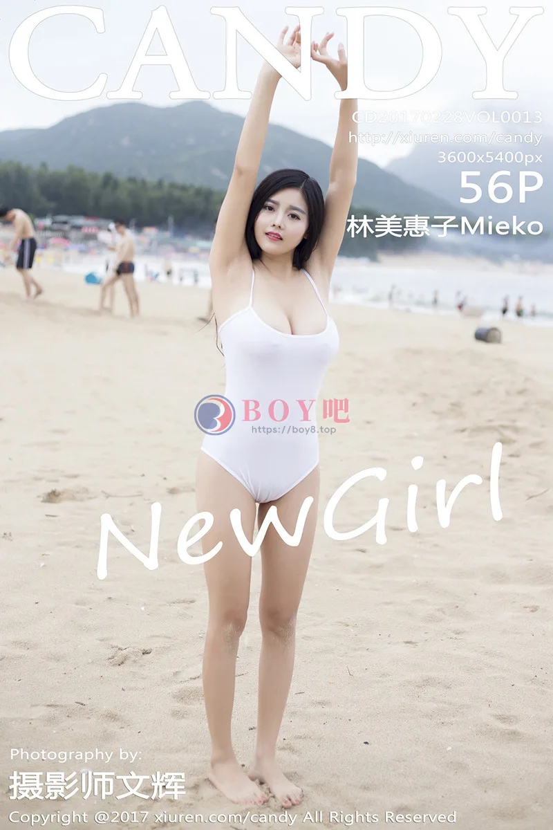 [Candy网红馆] Vol.013 混血嫩模林美惠子Mieko白色高叉连体比基尼丰满美胸诱惑写真-BOY吧