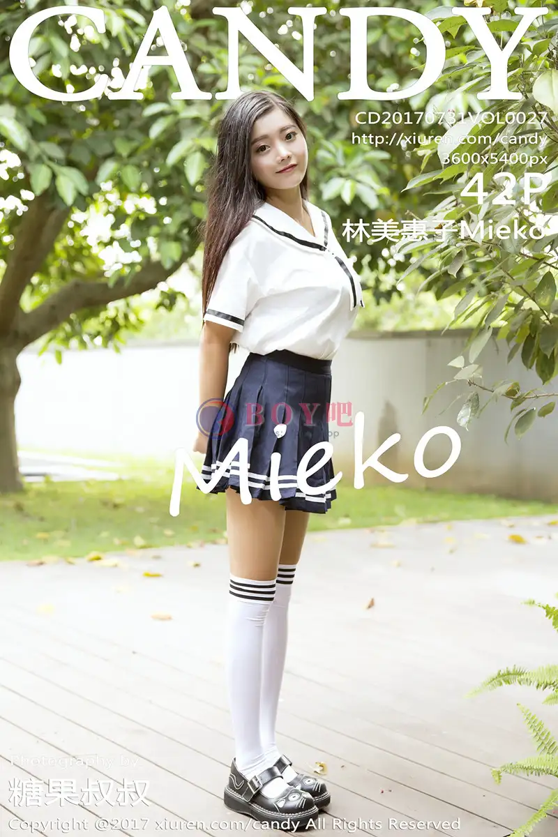 [Candy网红馆] Vol.027 嫩模林美惠子Mieko清新学生装秀完美身材美胸丰臀写真-BOY吧