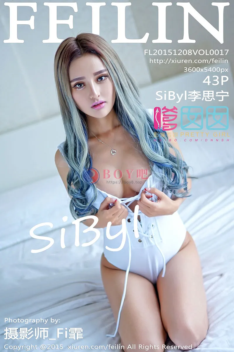 [FeiLin嗲囡囡] Vol.017 嫩模SiByl李思宁银发芭比完美曲线诱惑翘臀写真-BOY吧