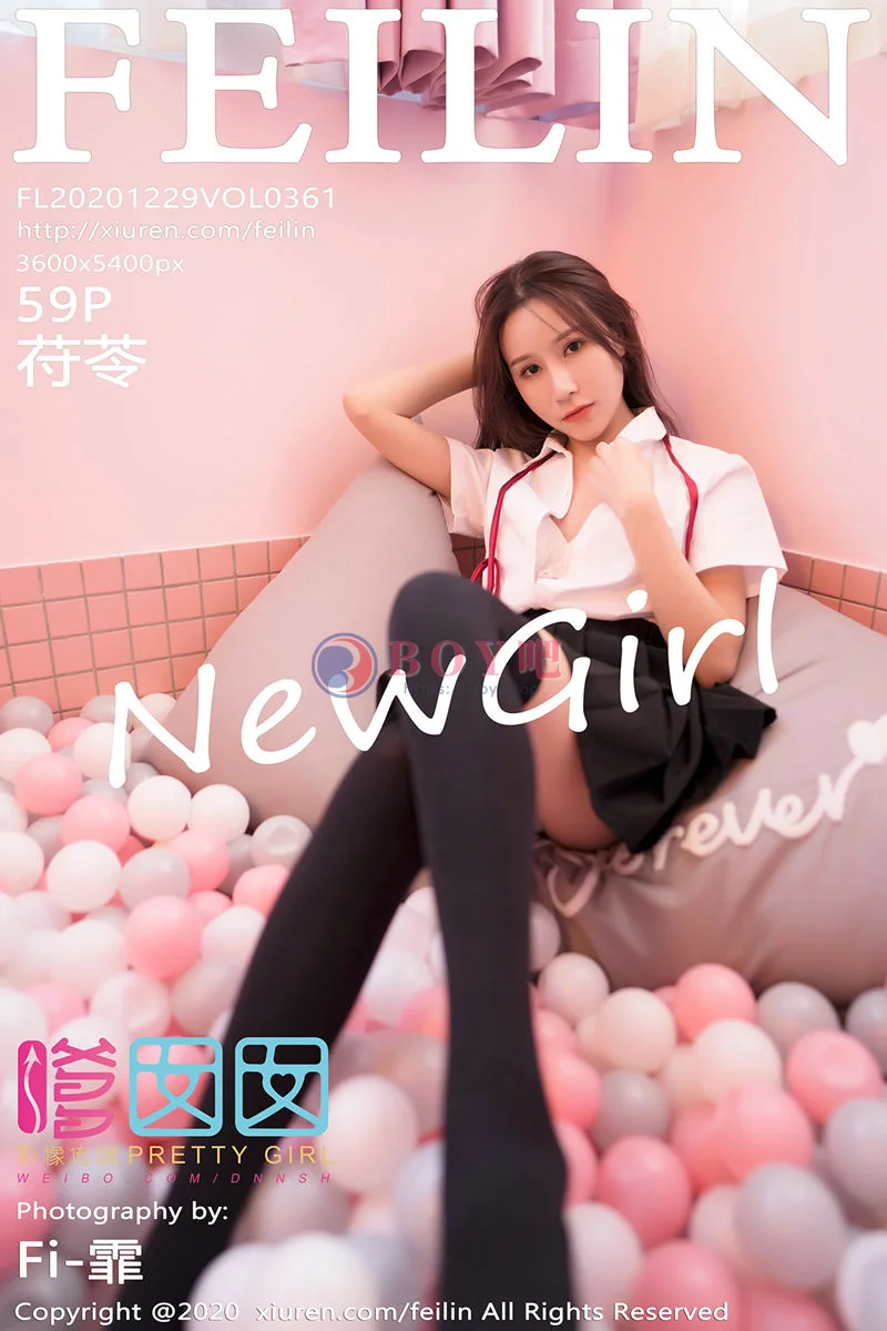 [FeiLin嗲囡囡] Vol.361 嫩模苻苓私房波波池性感JK制服半脱露火辣身材诱惑写真-BOY吧