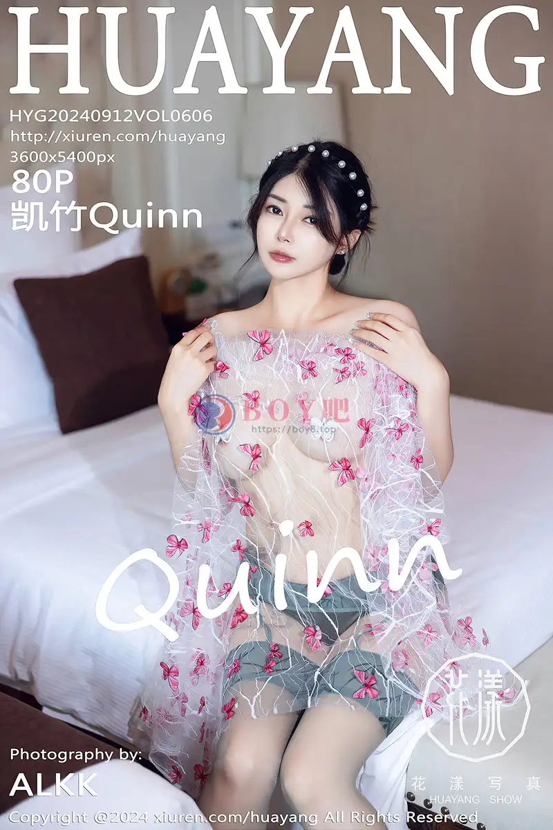 [HuaYang花漾] Vol.606 模特凯竹Quinn私房性感浅色丝袜+开档红丝袜秀丰腴身姿诱惑写真-BOY吧