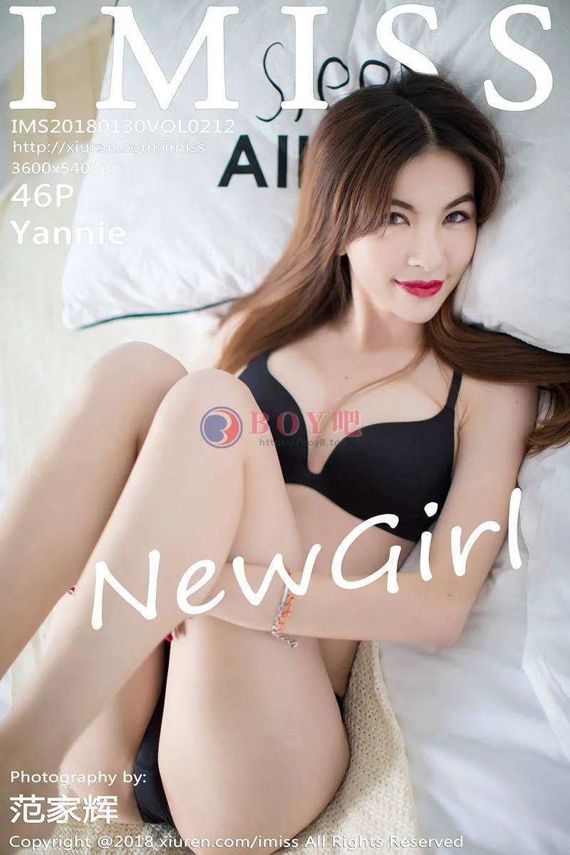 [IMiss爱蜜社] Vol.212 嫩模Yannie性感牛仔短裤半脱秀黑色蕾丝内裤透视诱惑写真 - BOY吧-BOY吧