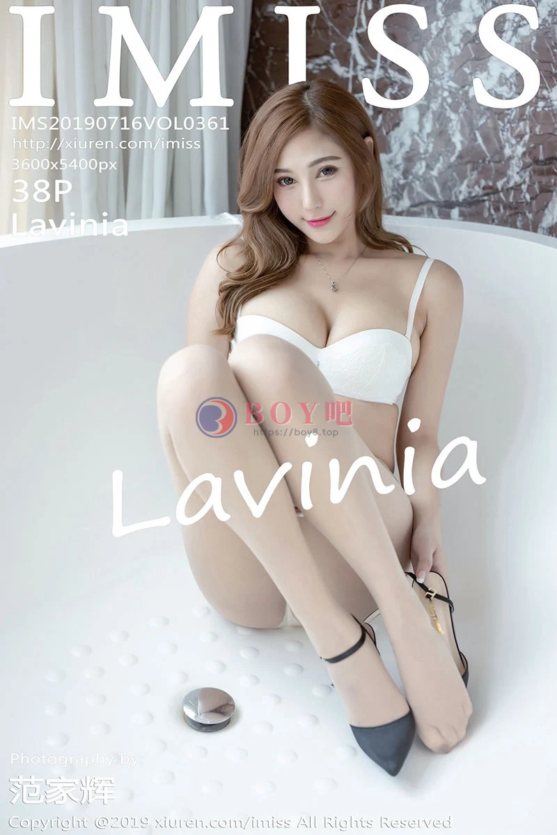 [IMiss爱蜜社] Vol.361 气质美女Lavinia性感白色内衣配肉丝裤袜完美诱惑写真-BOY吧