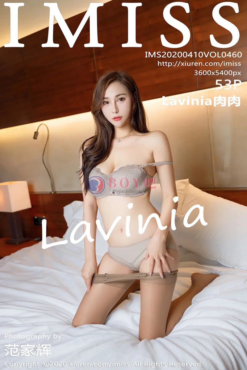 [IMiss爱蜜社] Vol.460 气质女神Lavinia私房性感内衣配肉丝裤袜半脱诱惑写真-BOY吧