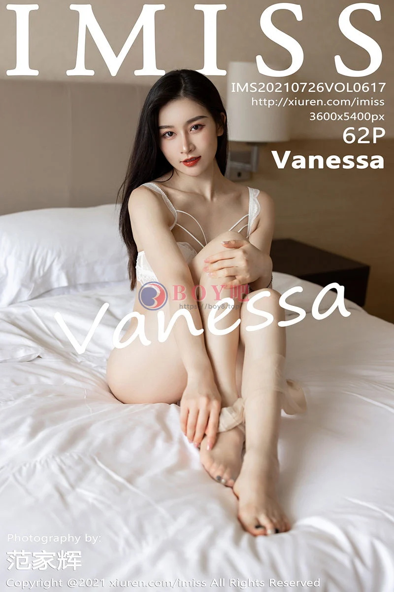 [IMiss爱蜜社] Vol.617 气质美女Vanessa床上脱优雅服饰露性感白色内衣迷人诱惑写真-BOY吧