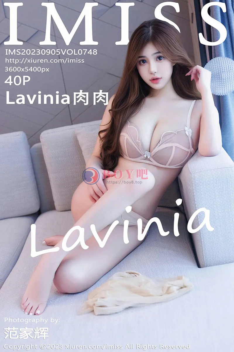 [IMiss爱蜜社] Vol.748 气质女神Lavinia性感紫色吊带裙露浅色内衣秀凹凸身材诱惑写真-BOY吧