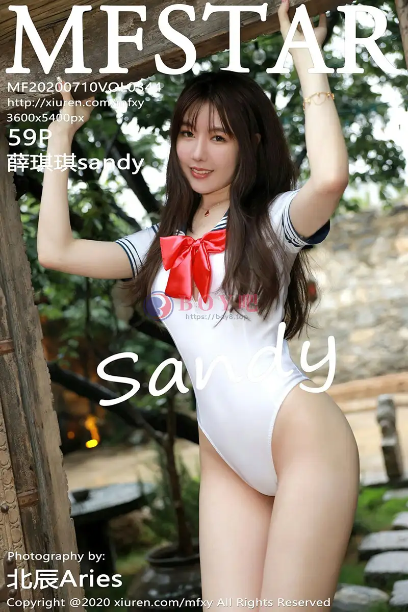 [MFStar模范学院] Vol.344 嫩模薛琪琪sandy室外白色高叉连体衣秀完美身材诱惑写真 - BOY吧-BOY吧