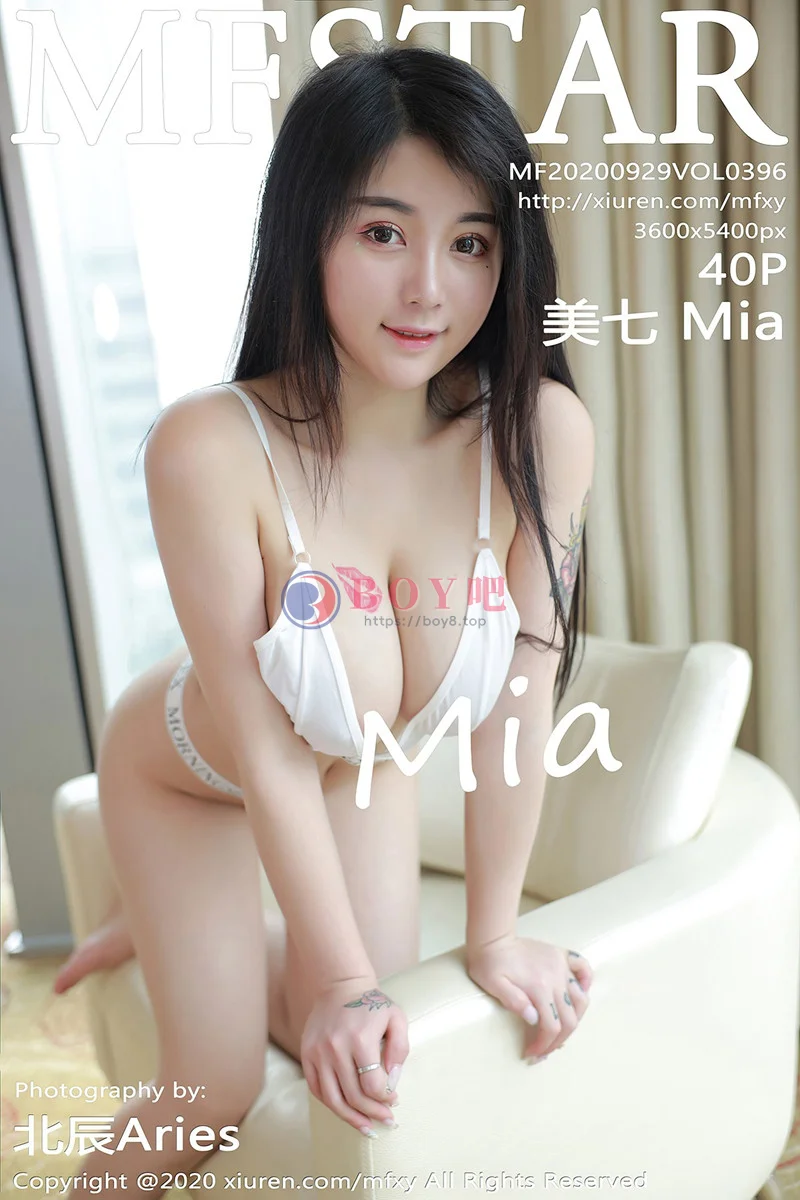 [MFStar模范学院] Vol.396 嫩模美七Mia私房性感白色内衣秀丰腴身材热辣诱惑写真-BOY吧