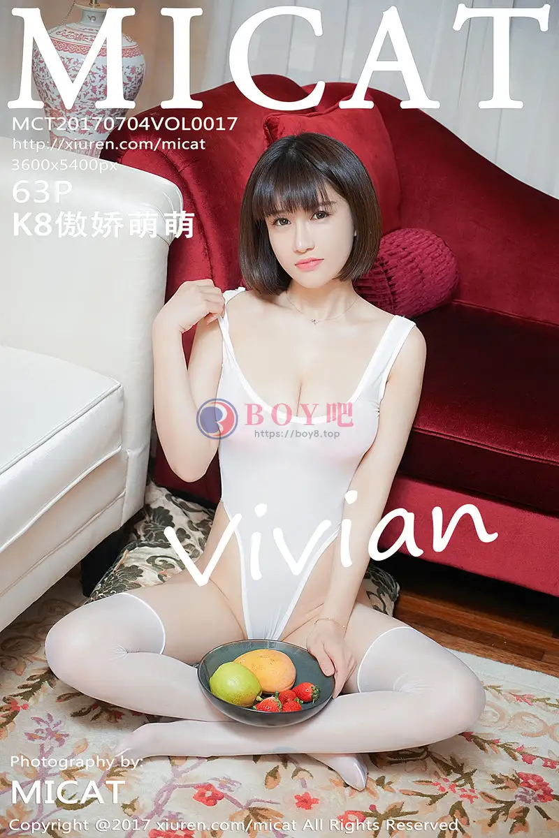 [MICAT猫萌榜] Vol.017 嫩模K8傲娇萌萌Vivian开档透视丝袜主题系列完美诱惑写真-BOY吧