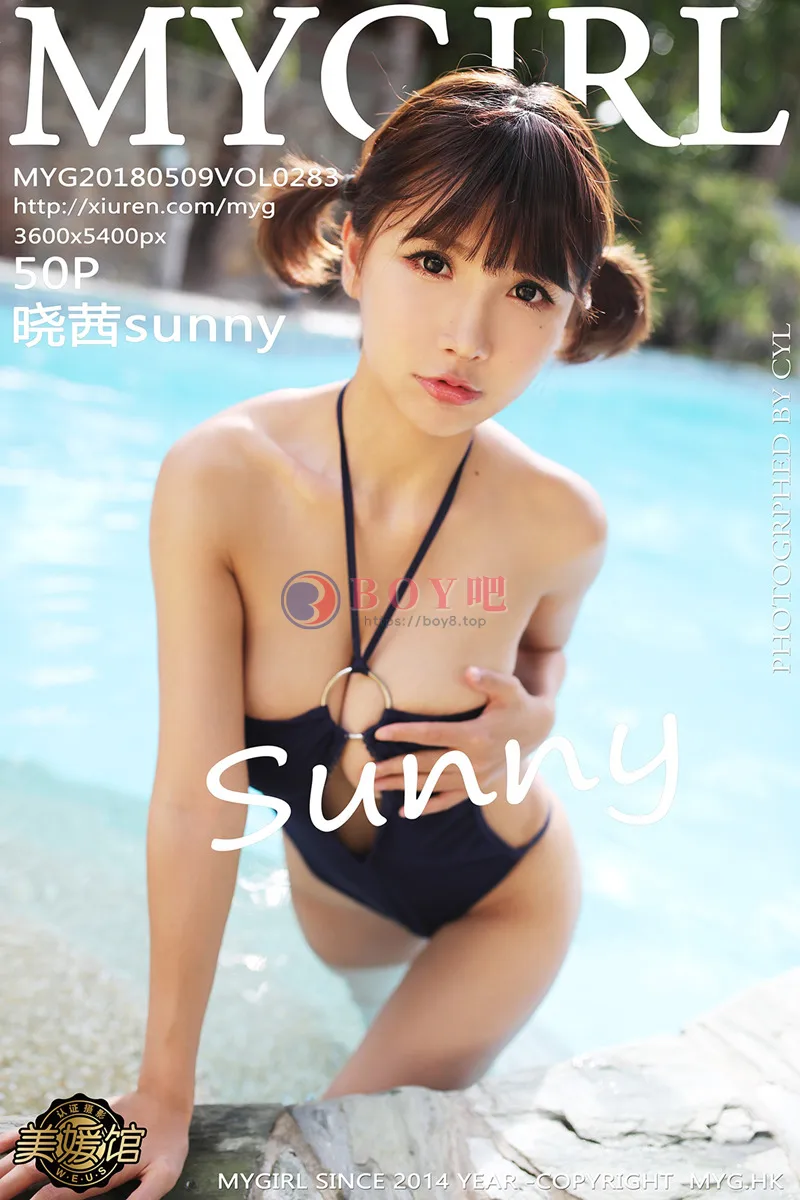 [MyGirl美媛馆] Vol.283 女神晓茜sunny海边性感比基尼秀傲人胸器清爽迷人写真-BOY吧