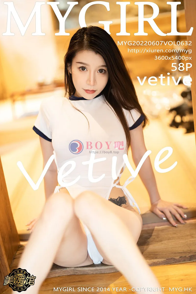 [MyGirl美媛馆] Vol.632 模特Vetive私房性感白色轻透连体衣半脱秀翘臀美腿诱惑写真-BOY吧