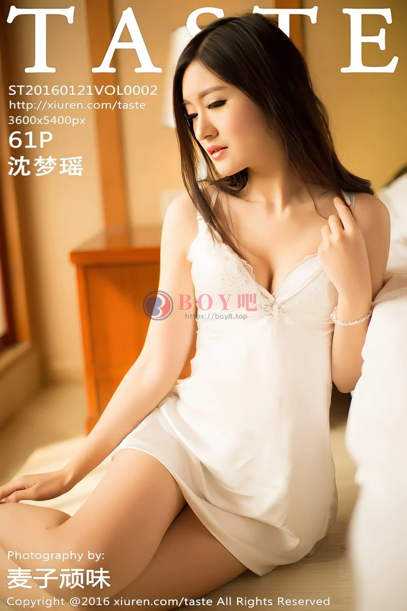 [Taste顽味生活] Vol.002 嫩模沈梦瑶居家私房白色蕾丝睡裙秀完美身材靓丽写真-BOY吧