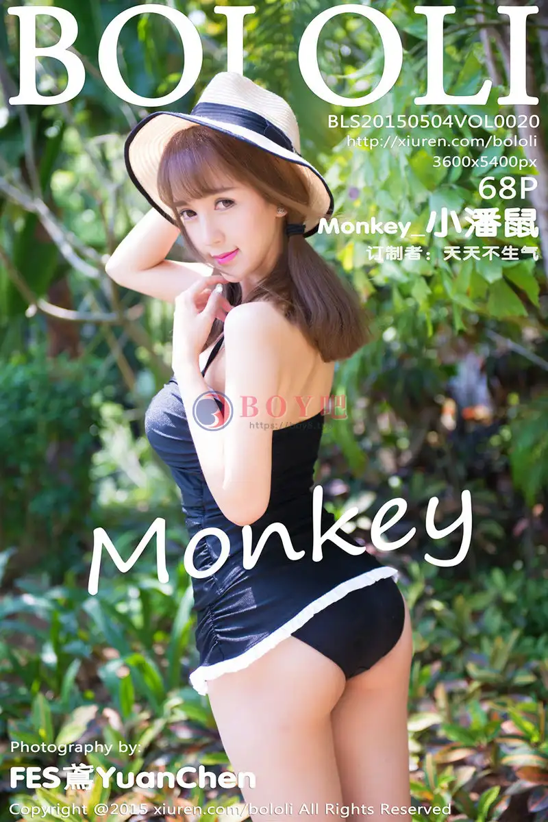 [BoLoli波萝社] Vol.020 嫩模Monkey 小潘鼠三亚旅拍低胸内衣豪乳迷人写真-BOY吧