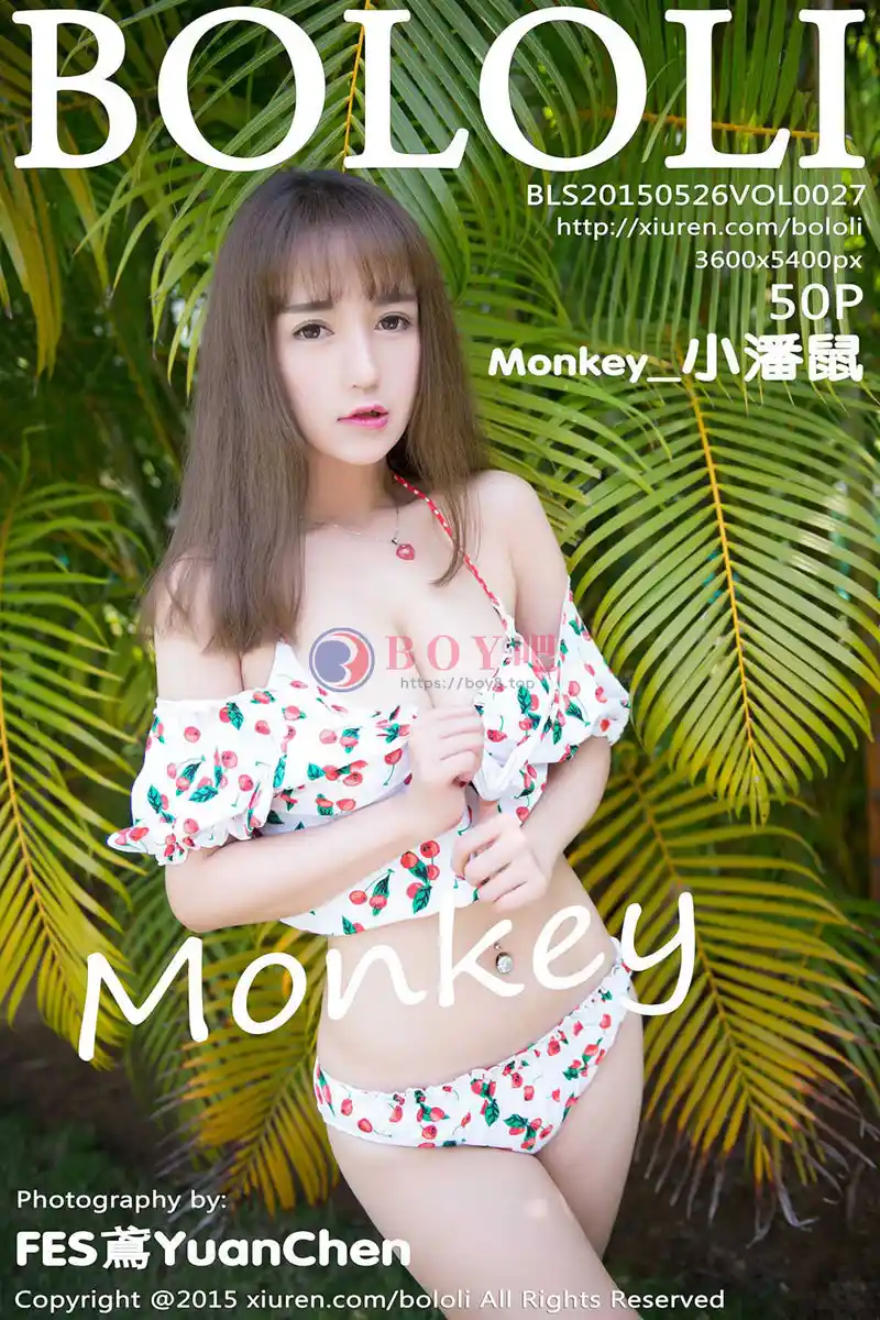 [BoLoli波萝社] Vol.027 嫩模Monkey_小潘鼠三亚旅拍泳池边性感比基尼写真-BOY吧