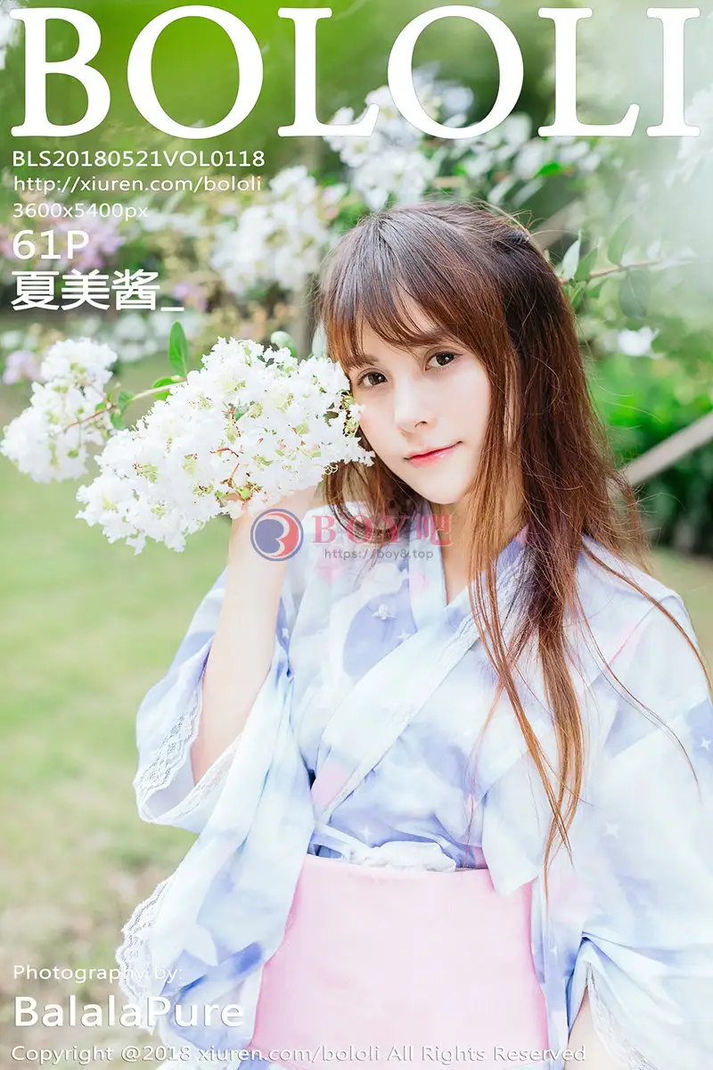 [BoLoli波萝社] Vol.118 嫩模夏美酱户外日系百花裙配白丝袜清新迷人写真-BOY吧