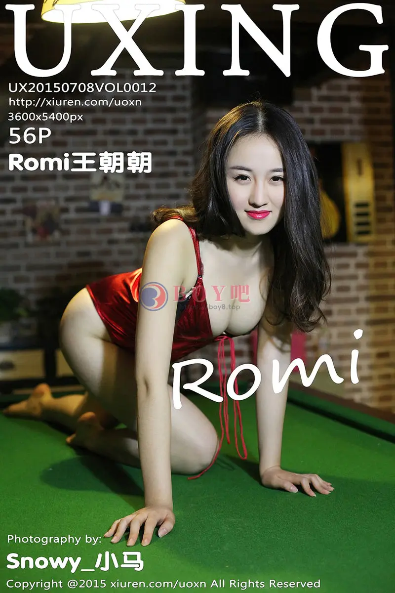 [UXING优星馆] Vol.012 嫩模Romi王朝朝红色比基尼完美翘臀性感美胸写真-BOY吧