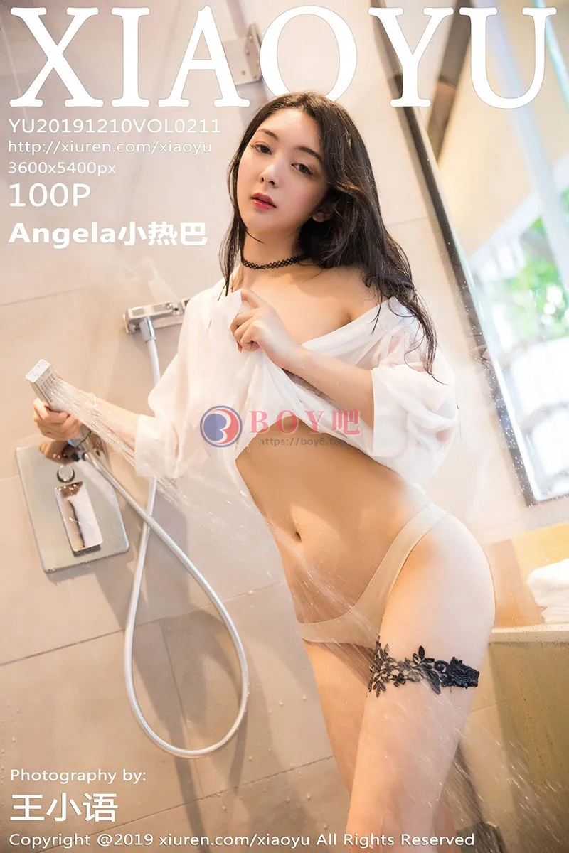 [XiaoYu语画界] VOL.211 女神Angela小热巴私房白色蕾丝内衣配白丝袜透视诱惑写真-BOY吧