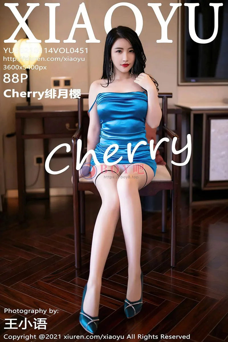 [XiaoYu语画界] Vol.451 女神绯月樱-Cherry西双版纳旅拍淡雅蓝色吊裙完美诱惑写真-BOY吧