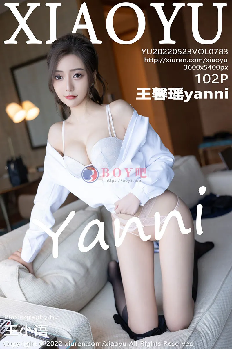 [XiaoYu语画界] Vol.783 女神王馨瑶yanni性感白T配短裙半脱露浅色内衣原色丝袜诱惑写真-BOY吧