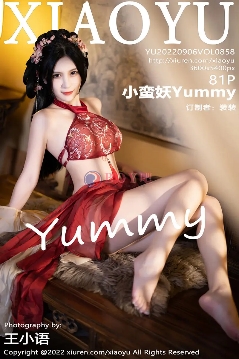 [XiaoYu语画界] Vol.858_模特小蛮妖Yummy杭州旅拍红色丝绸古装服露白嫩肌肤诱惑写真 - BOY吧-BOY吧