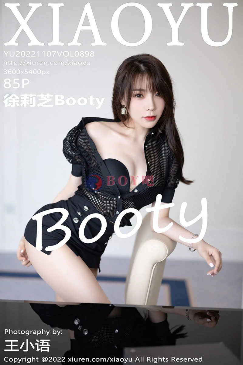 [XiaoYu语画界] Vol.898 女神徐莉芝Booty黑色轻透上衣配黑短裙露性感黑色内衣诱惑写真-BOY吧