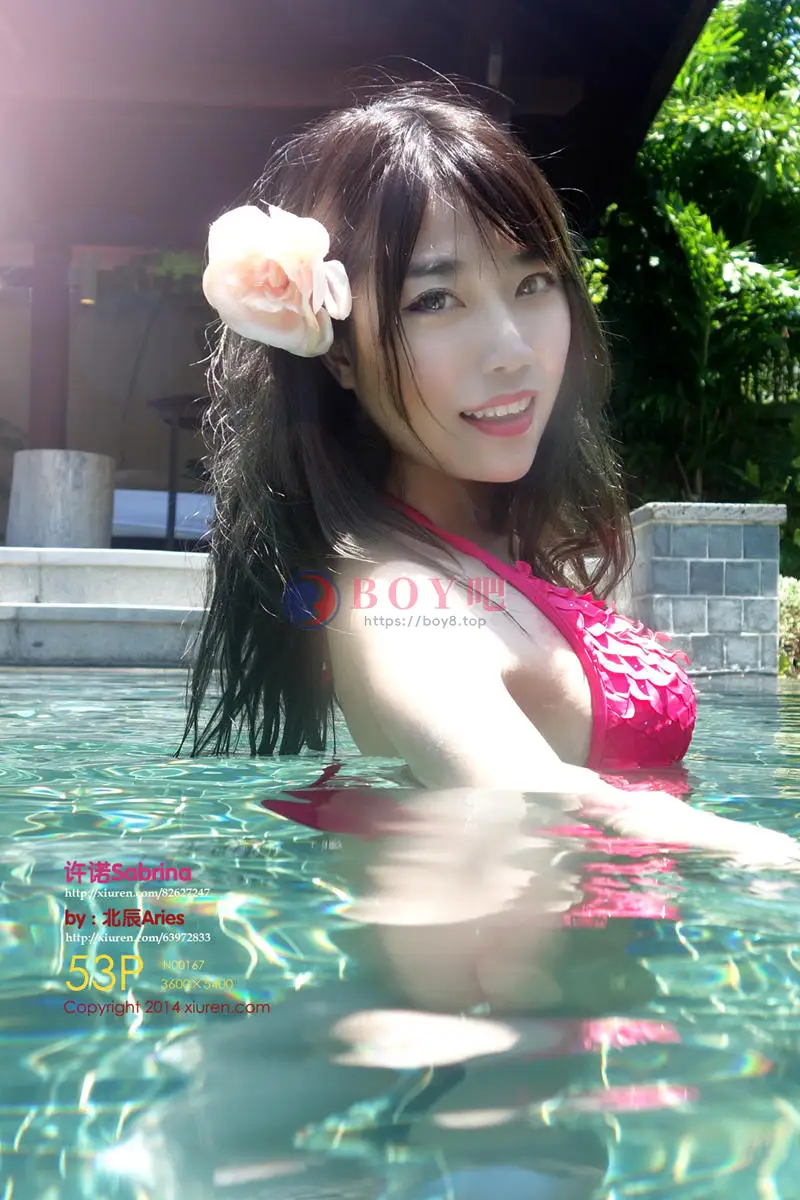[XiuRen秀人网] No.167 嫩模许诺Sabrina三亚旅拍性感比基尼秀完美身材写真 - BOY吧-BOY吧