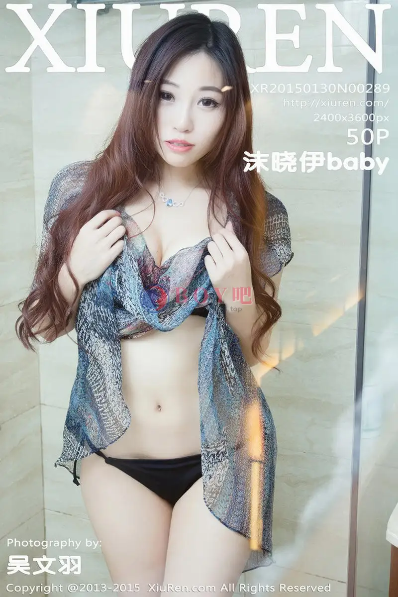 [XiuRen秀人网] No.289 嫩模沫晓伊baby性感白色内衣+白色蕾丝袜子诱惑写真-BOY吧