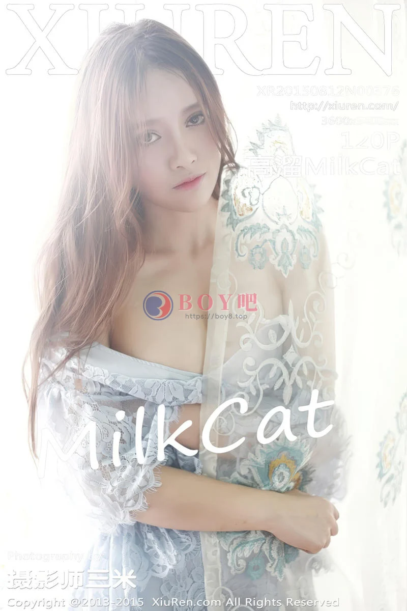 [XiuRen秀人网] No.376 嫩模高溜MilkCat清新白嫩连身裙+性感爆乳装写真-BOY吧
