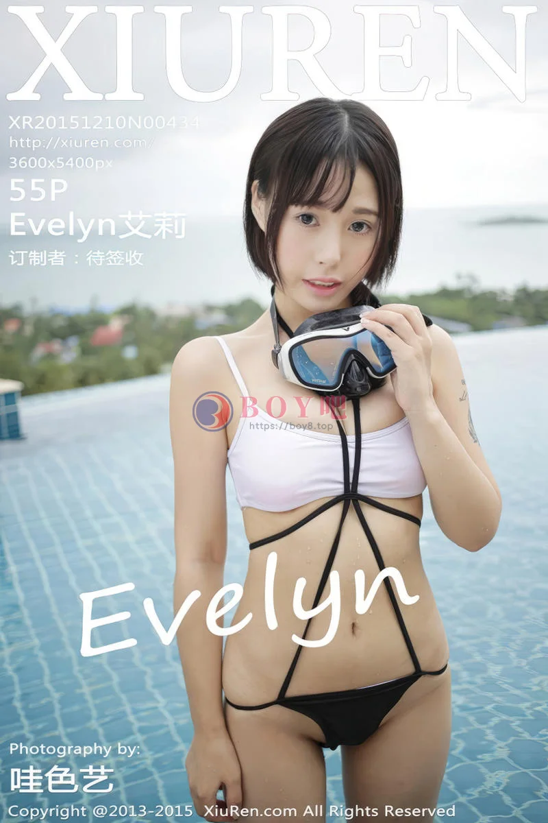 [XiuRen秀人网] No.434 嫩模Evelyn艾莉苏梅岛旅拍泳池边性感比基尼豪乳写真-BOY吧