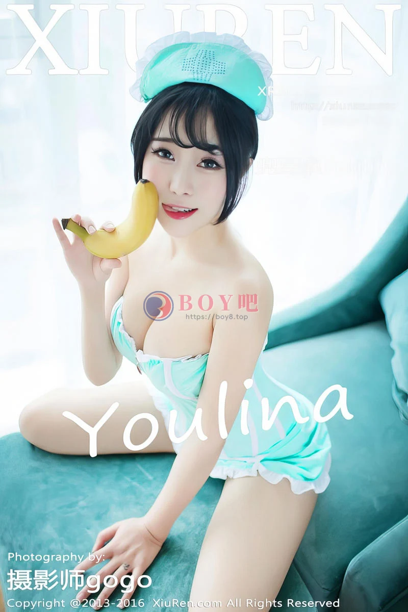 [XiuRen秀人网] No.550 嫩模兜豆靓Youlina香蕉小护士撩人姿势完美诱惑写真-BOY吧