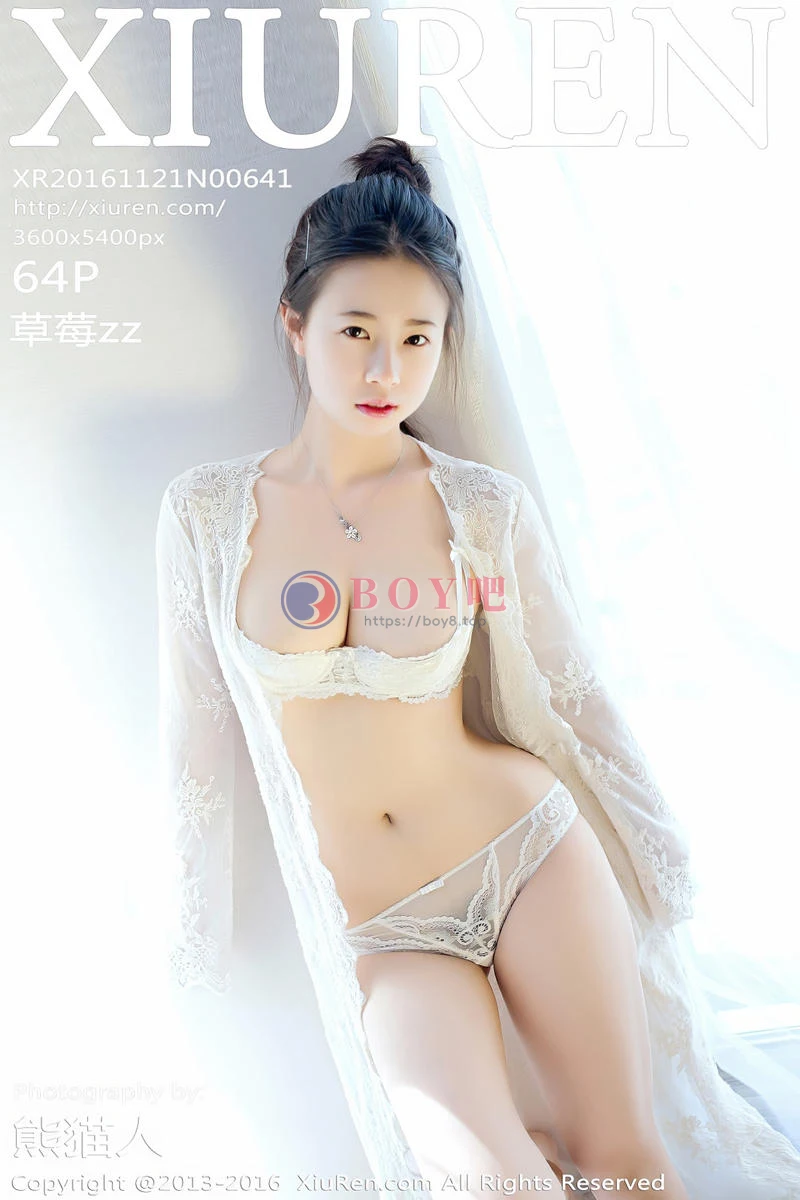 [XiuRen秀人网] No.641 嫩模草莓zz智齿美少女白色日系死库水秀傲人巨乳写真-BOY吧