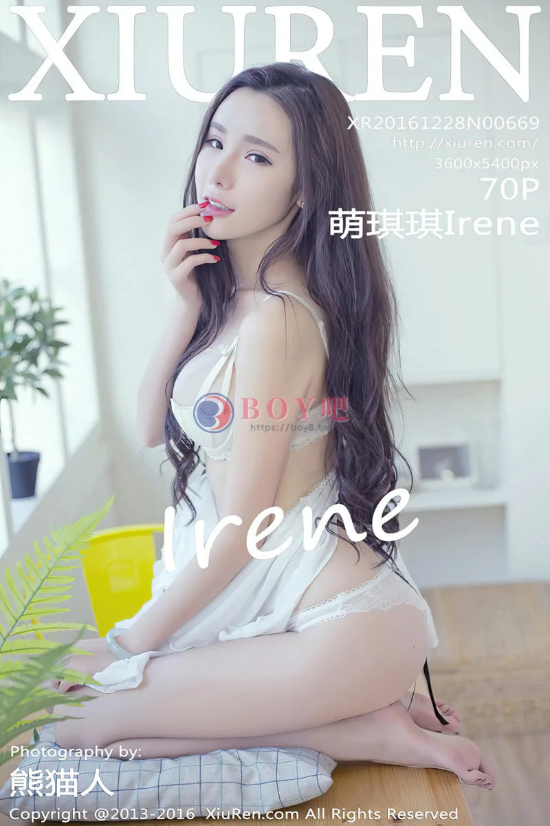 [XiuRen秀人网] No.669 嫩模萌琪琪Irene吊带薄纱睡裙透视秀美乳完美身材诱惑写真-BOY吧