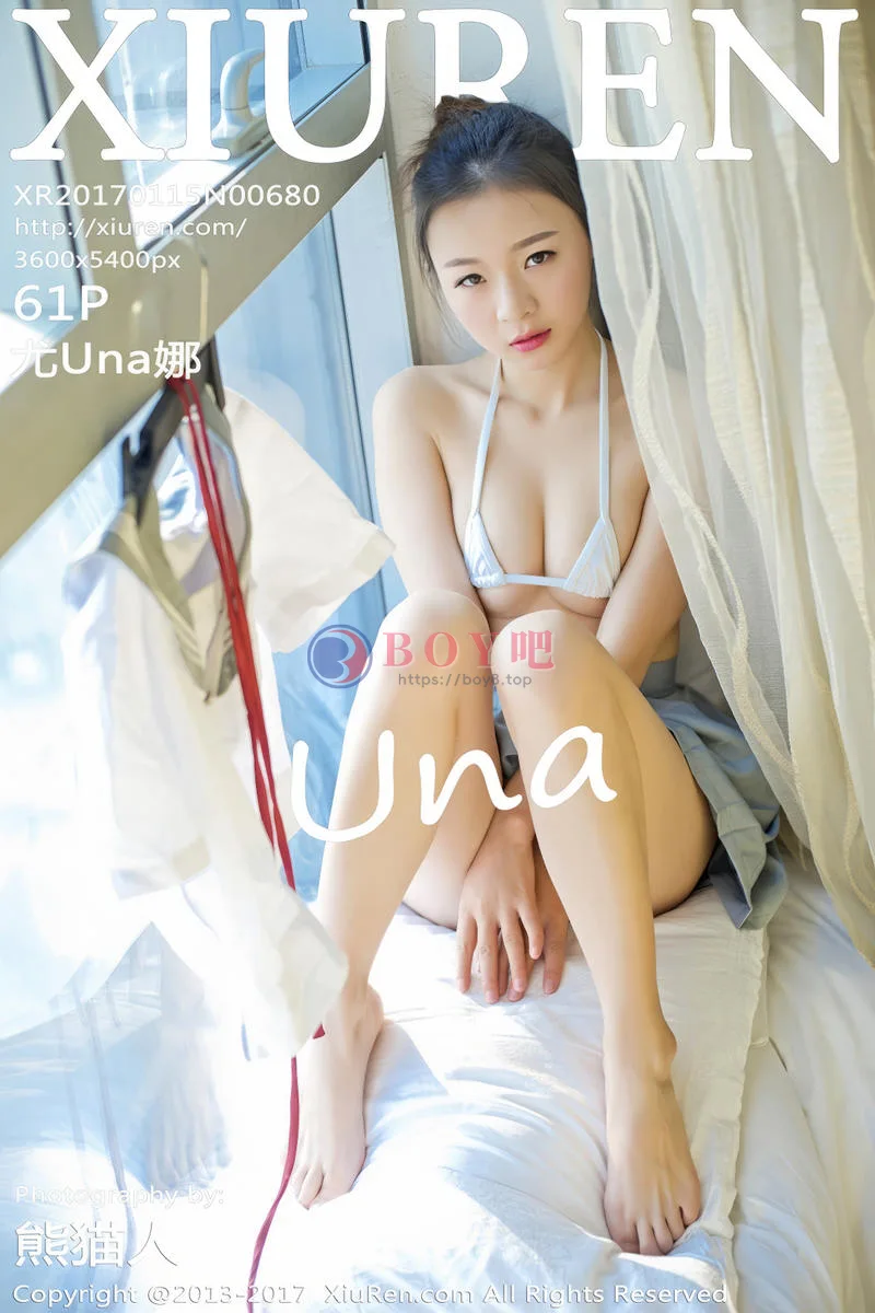 [XiuRen秀人网] No.680 羌族小美女尤Una娜性感白色三点式内衣秀完美身材迷人写真 - BOY吧-BOY吧