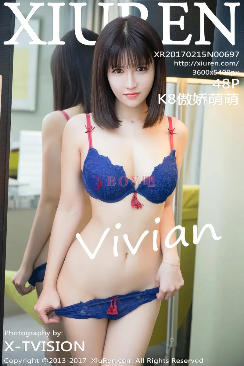 [XiuRen秀人网] No.697 女神K8傲娇萌萌Vivian黑色薄纱秀完美身材傲人美胸写真-BOY吧