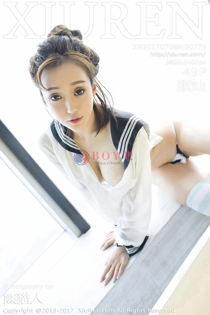 [XiuRen秀人网] No.779 网红嫩模顾灿条带死库水秀白嫩美乳学生制服湿身诱惑写真 - BOY吧-BOY吧
