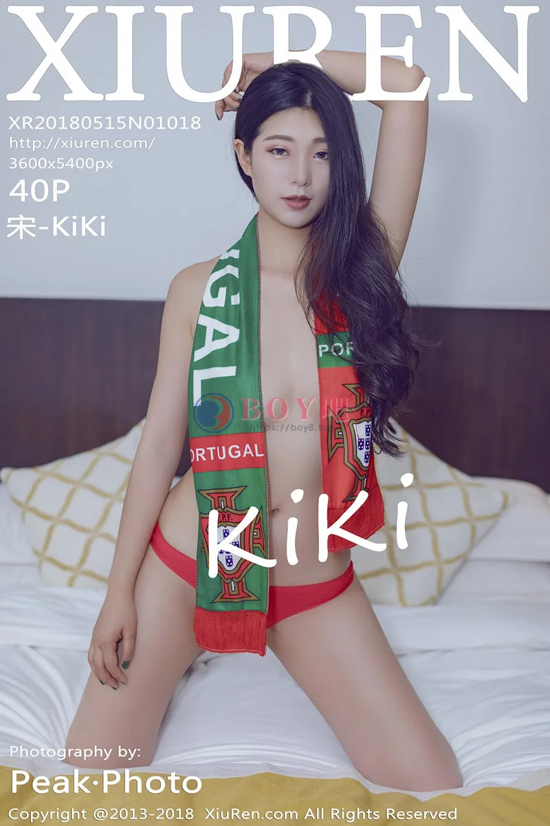 [XiuRen秀人网] No.1018 性感女神宋KiKi世界杯球队围巾真空露豪乳撩人诱惑写真-BOY吧