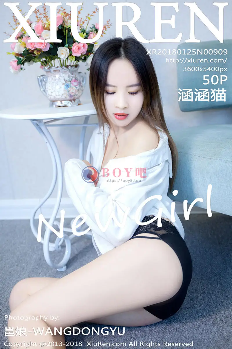 [XiuRen秀人网] No.909 嫩模涵涵猫全裸上身双手遮点无内黑丝裤袜透视诱惑写真 - BOY吧-BOY吧
