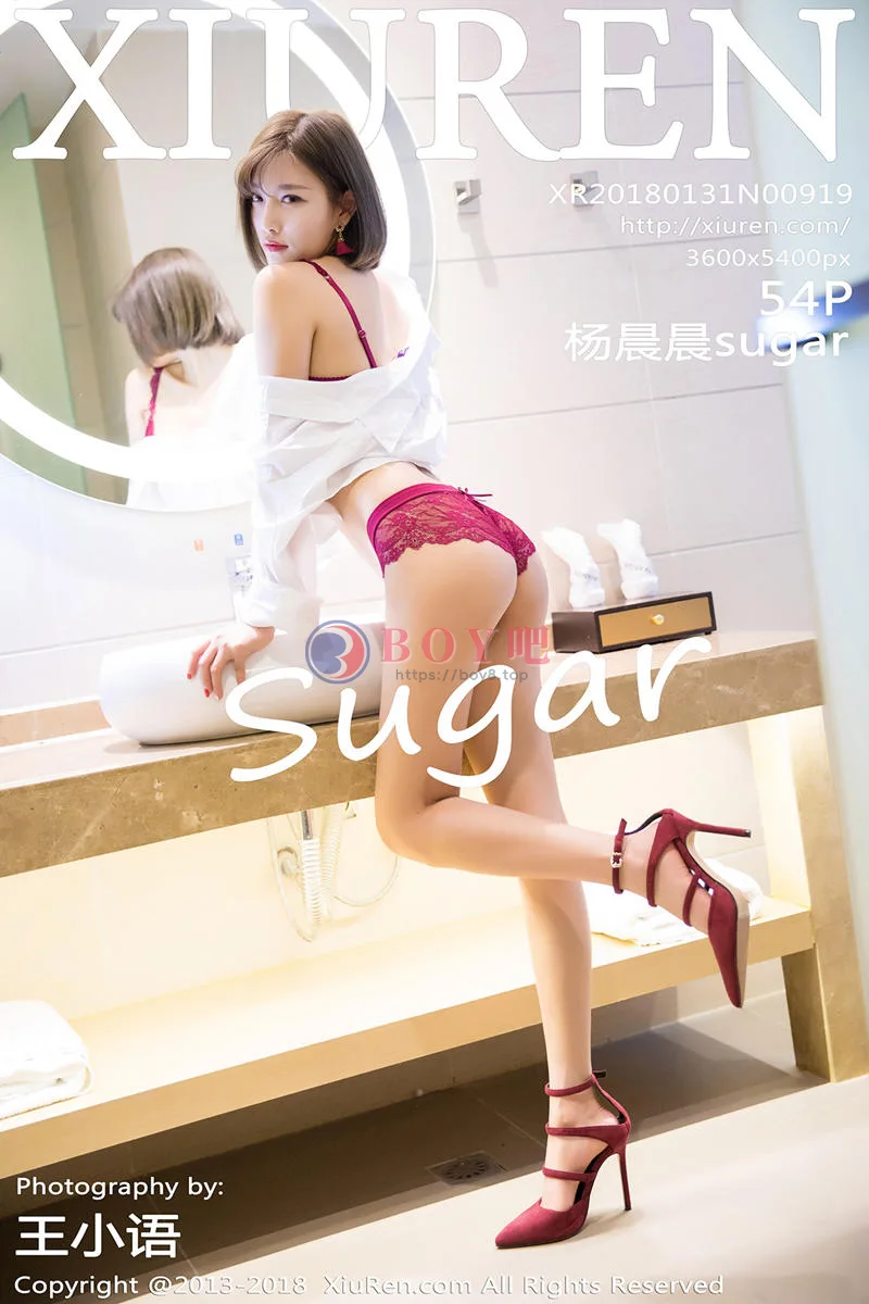 [XiuRen秀人网] No.919 女神杨晨晨sugar性感白衬衣秀红色蕾丝内衣完美身材写真 - BOY吧-BOY吧