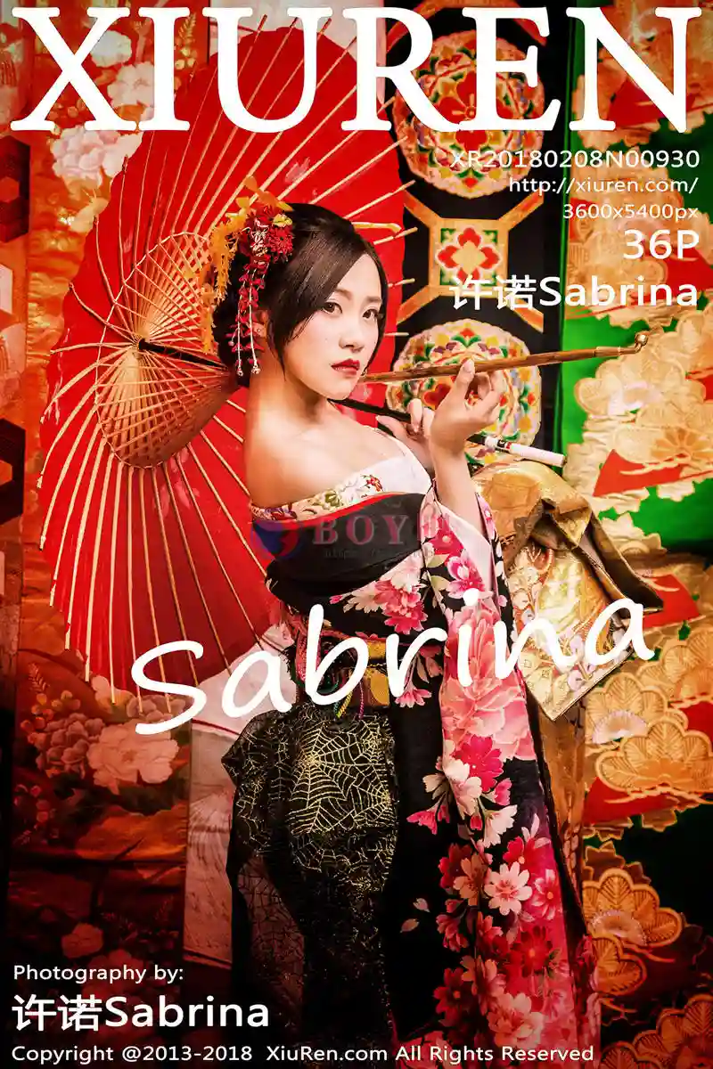 [XiuRen秀人网] No.930 嫩模许诺Sabrina日本旅拍花魁造型性感和服系列写真-BOY吧