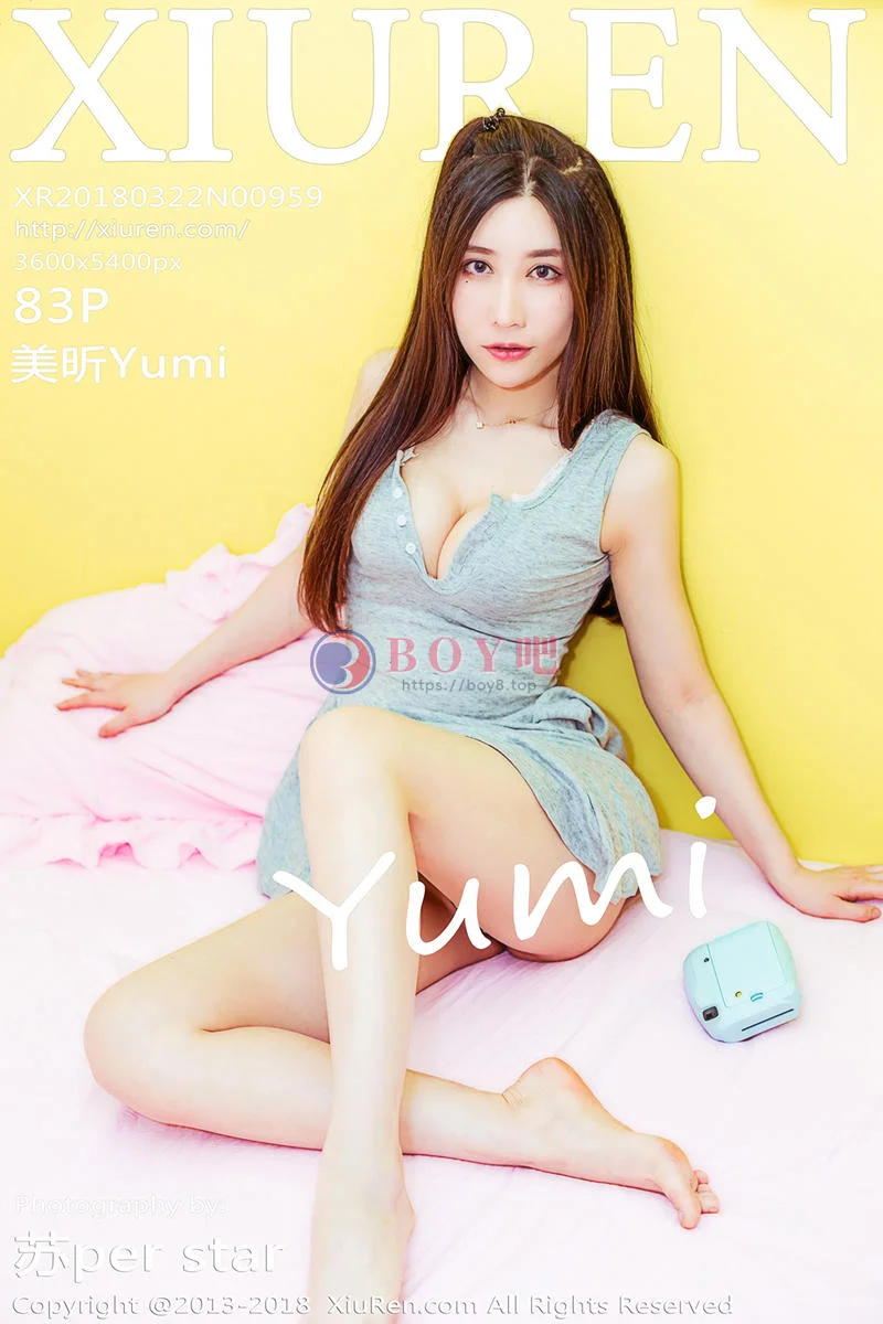 [XiuRen秀人网] No.959 嫩模美昕Yumi吊带牛仔连身裙秀滑嫩肌肤完美身材性感写真-BOY吧