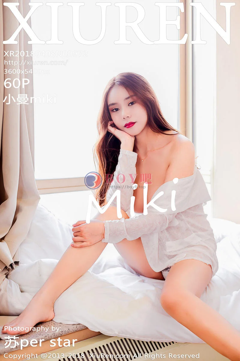 [XiuRen秀人网] No.972 新人妹子小曼miki居家真空白衬衣半脱秀豪乳露点火辣诱惑写真-BOY吧