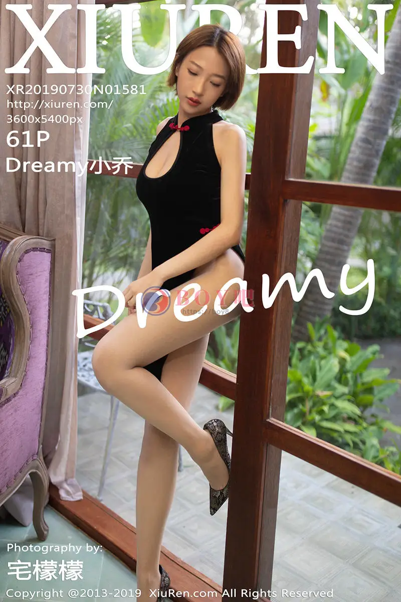 [XiuRen秀人网] No.1581 嫩模Dreamy小乔巴厘岛旅拍古典韵味旗袍配肉丝裤袜惹火诱惑写真-BOY吧