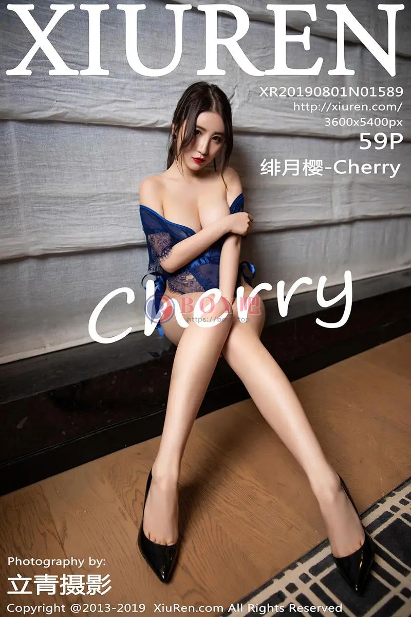 [XiuRen秀人网] No.1589 女神绯月樱-Cherry私房红色蕾丝情趣内衣+蓝色缕空内衣诱惑写真-BOY吧