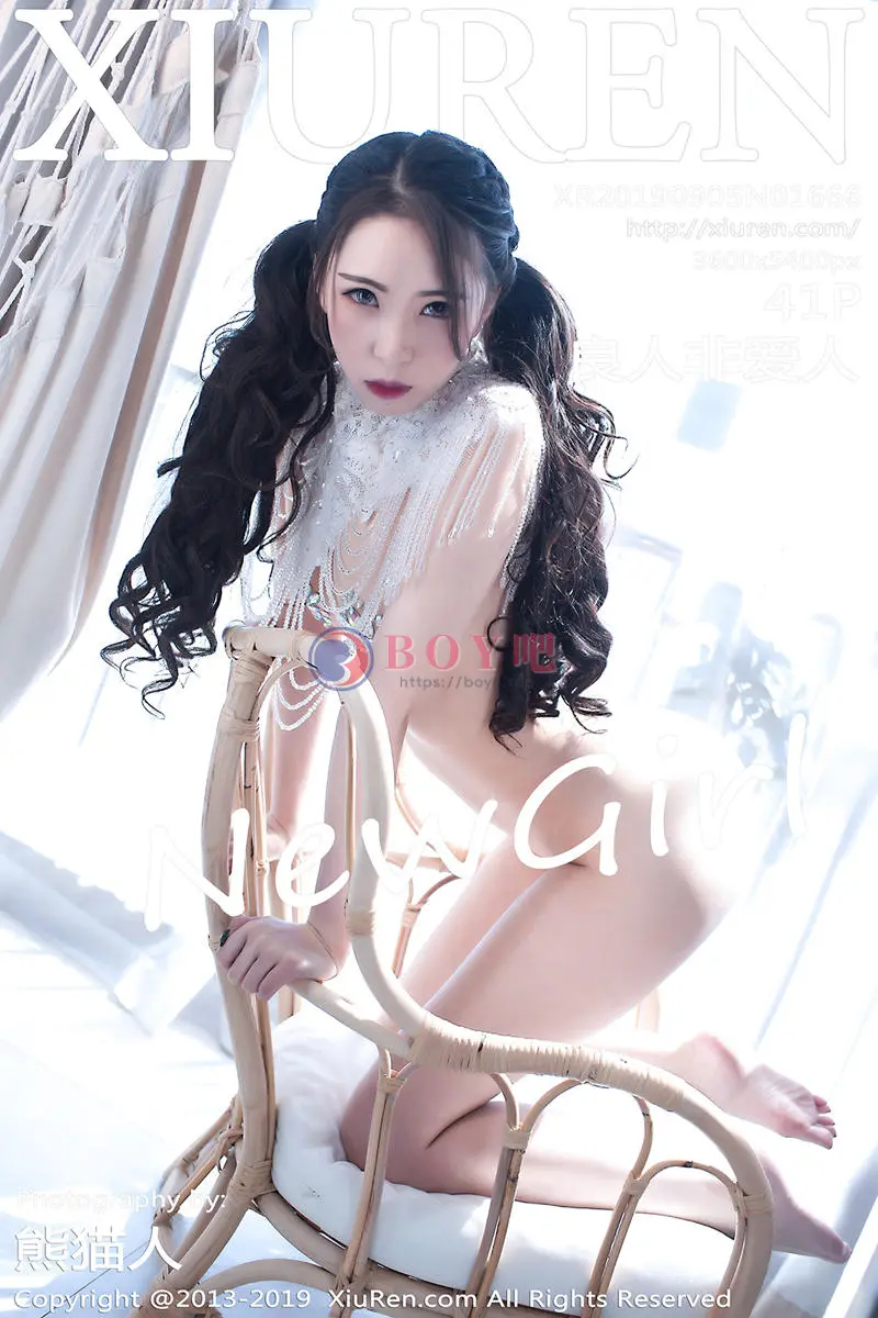 [XiuRen秀人网] No.1666 嫩模良人非爱人私房白色镶钻外披衣秀豪乳撩人诱惑写真-BOY吧
