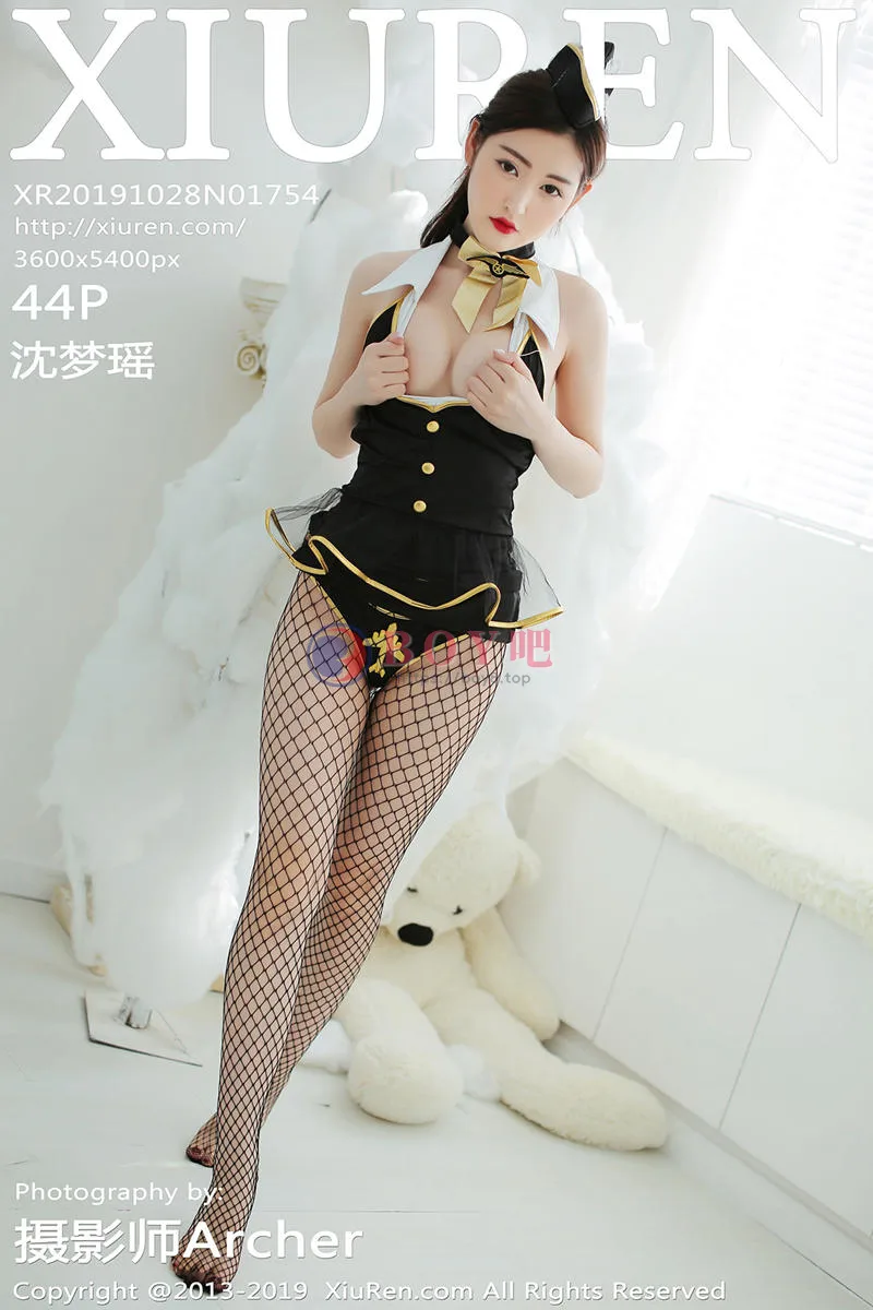 [XiuRen秀人网] No.1754 嫩模沈梦瑶私房黑丝渔网情趣内衣秀豪乳翘臀极致诱惑写真-BOY吧