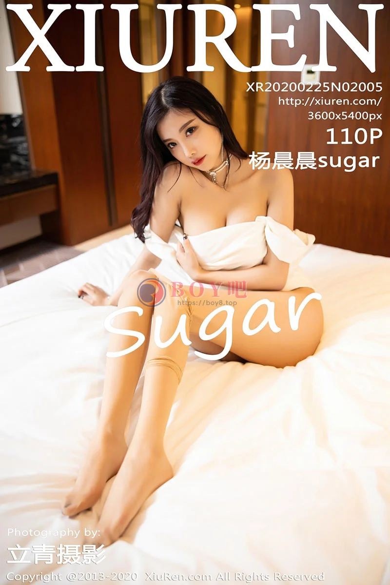 [XiuRen秀人网] No.2005 女神杨晨晨sugar私房床上性感内衣配超薄肉丝半脱诱惑写真-BOY吧