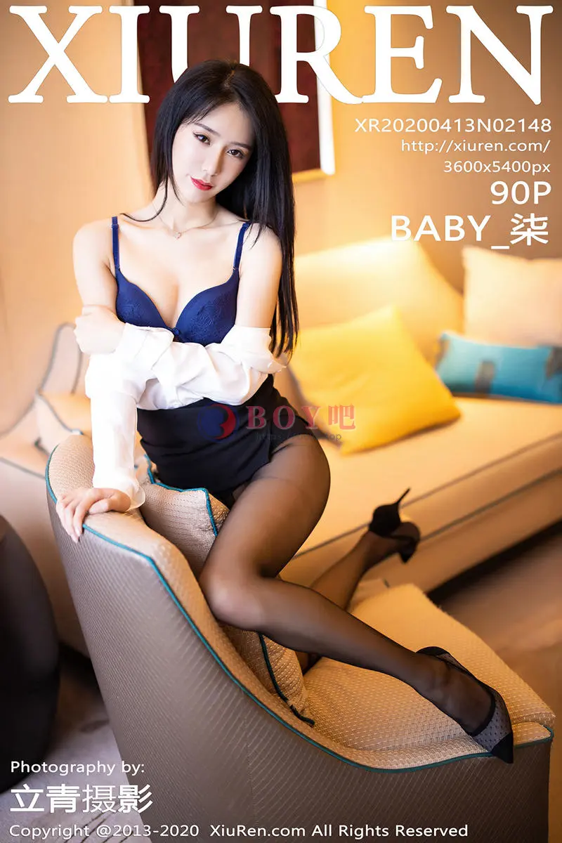 [XiuRen秀人网] No.2148 嫩模BABY_柒私房白衬衫秘书装半脱露无内黑丝裤袜撩人诱惑写真-BOY吧