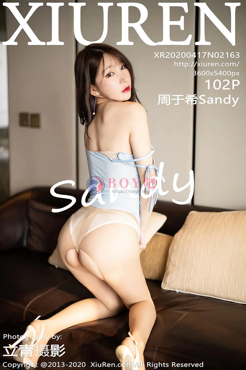 [XiuRen秀人网] No.2163 女神周于希Sandy轻薄吊裙配开档肉丝裤袜秀翘臀极致诱惑写真-BOY吧