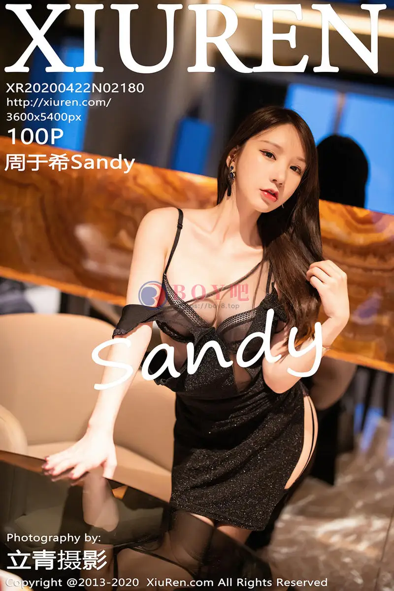 [XiuRen秀人网] No.2180 女神周于希Sandy轻薄吊裙半脱露性感内衣吊带黑丝魅惑写真-BOY吧