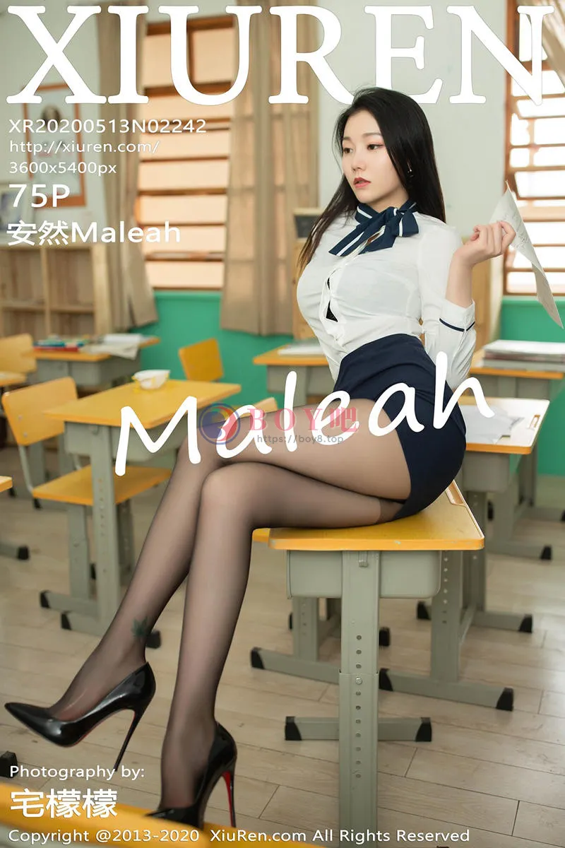 [XiuRen秀人网] No.2242 嫩模安然Maleah偷窥女教师主题蕾丝内衣配无内黑丝魅惑写真-BOY吧